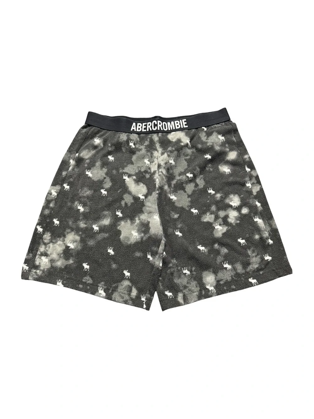 Abercrombie Kids Sleep Shorts Size 15/16 Black Tie Dye Moose Pajama